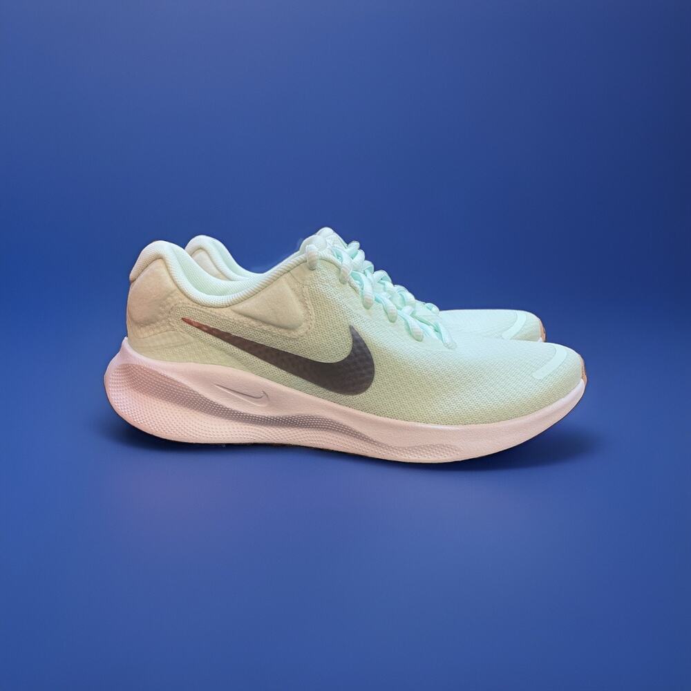 Size 6.5 - Nike Revolution 7 Barely Green Metallic Silver W